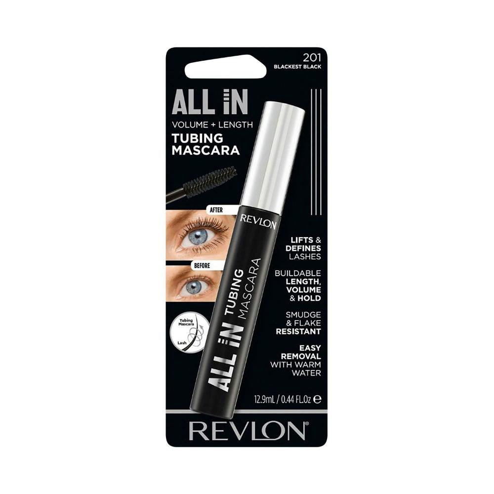 Revlon All In Tubing Mascara Blackest Black - 12.9mL