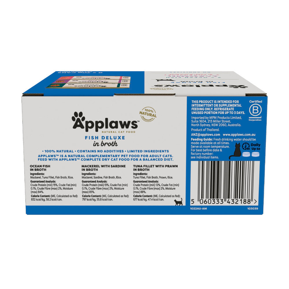 Applaws Tin Multipack Fish Deluxe Selection Cat Food 8x70g - 8 pack