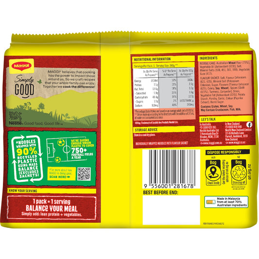 Maggi 2 Minute Spicy Chicken Flavour Instant Noodles 5 Pack