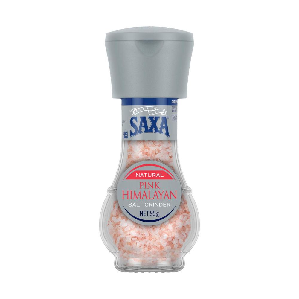 Saxa Natural Pink Himalayan Salt Grinder - 95g