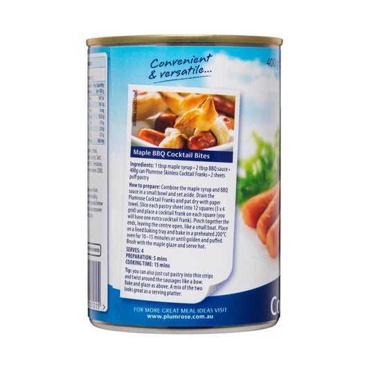 Plumrose Cocktail Frankfurts 25 Pack - 400g