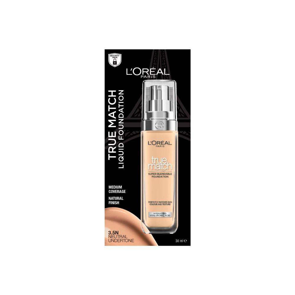L'Oreal Paris True Match Liquid Foundation N3.5 Peach - 30mL
