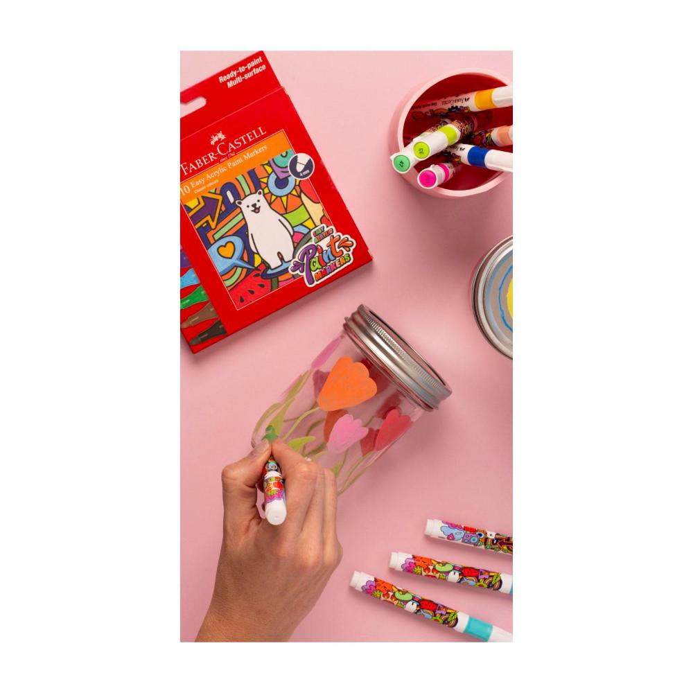 Faber Castell Easy Acrylic Markers - 10 Pack