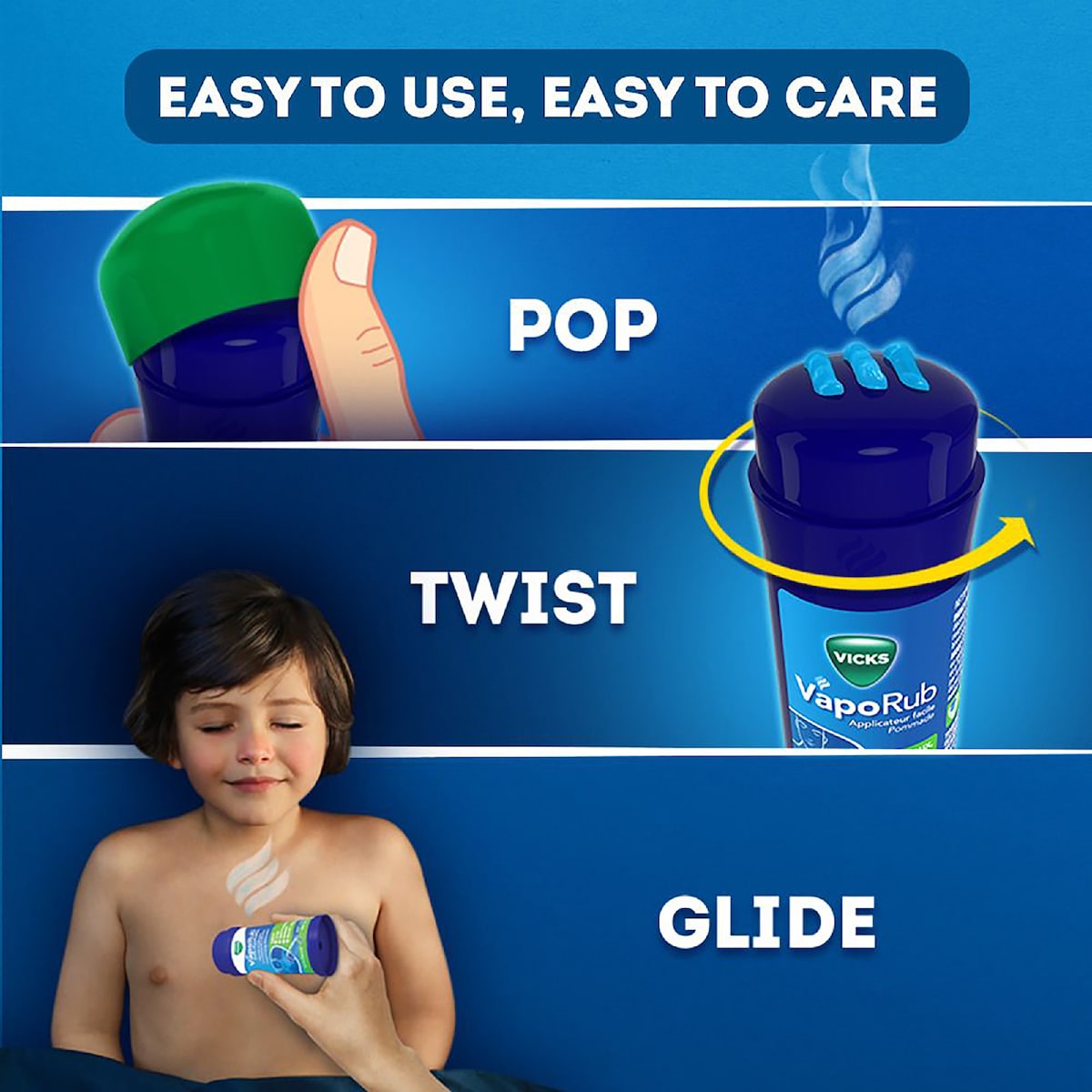 Vicks Vaporub Easy Applicator Decongestant Rub 35g