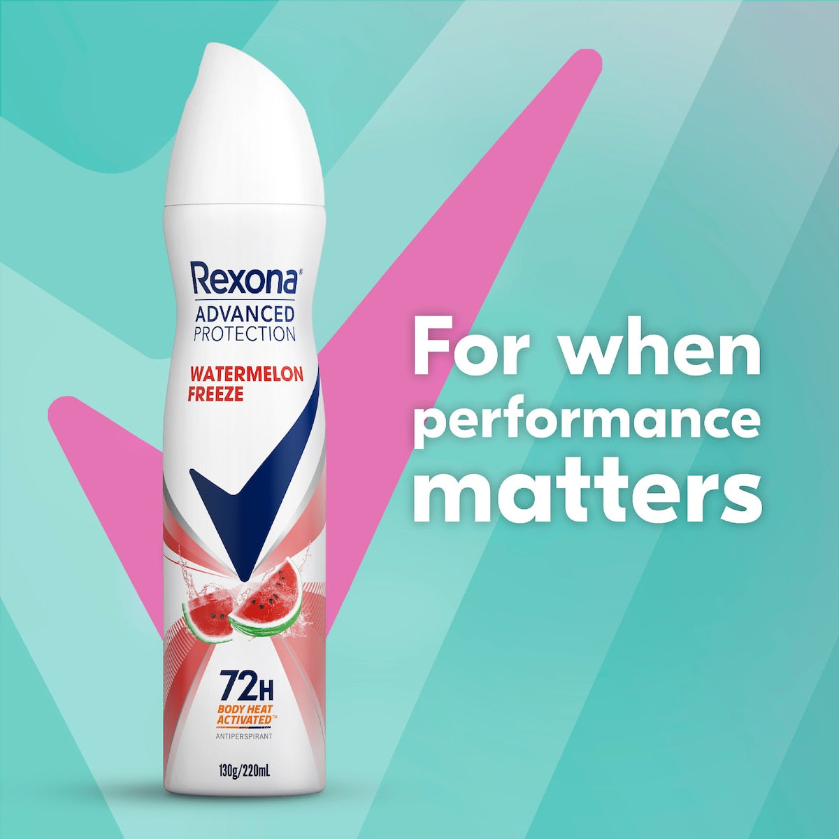 Rexona Women Advanced 72hr Deodorant Aerosol Watermelon 220ml