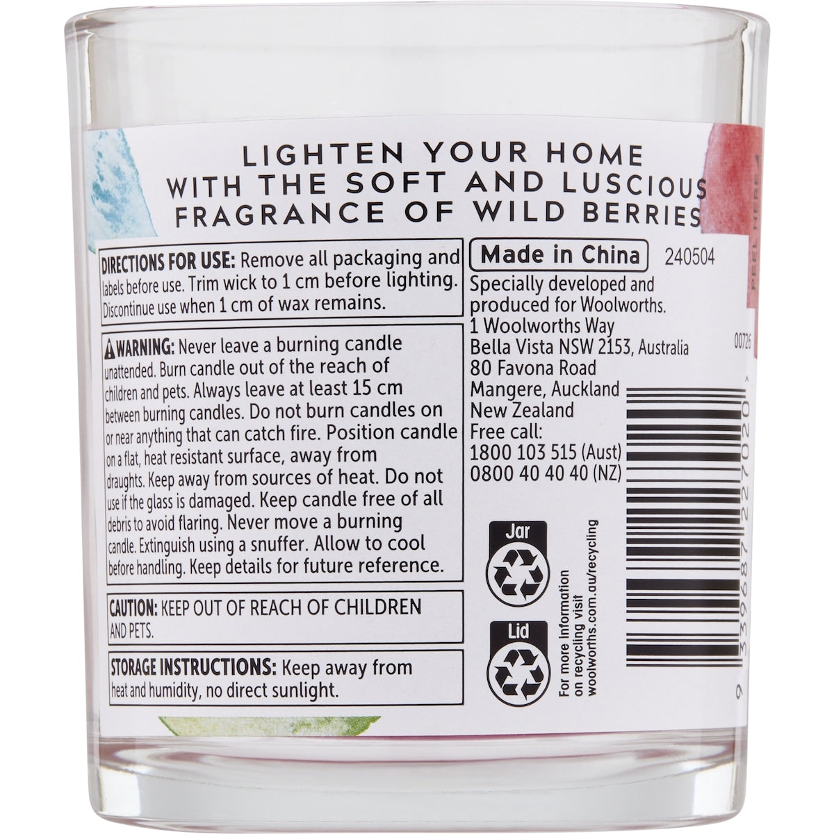 Zenzone Wild Berry Candle 130g