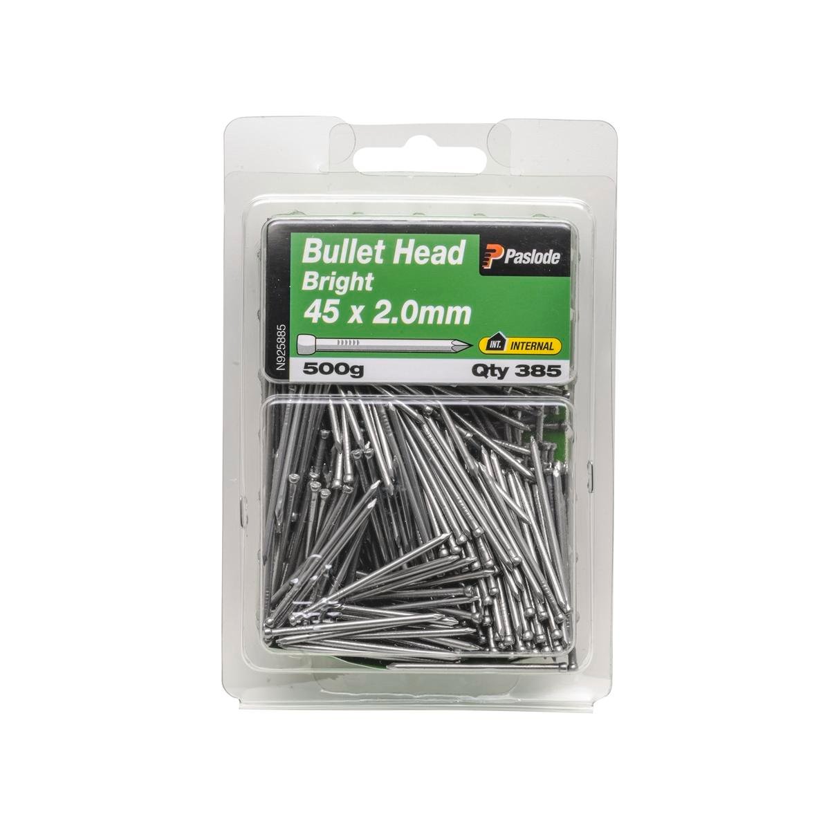 Paslode Bullet Head Nails - 45mm - Bright Steel - 385 Pack