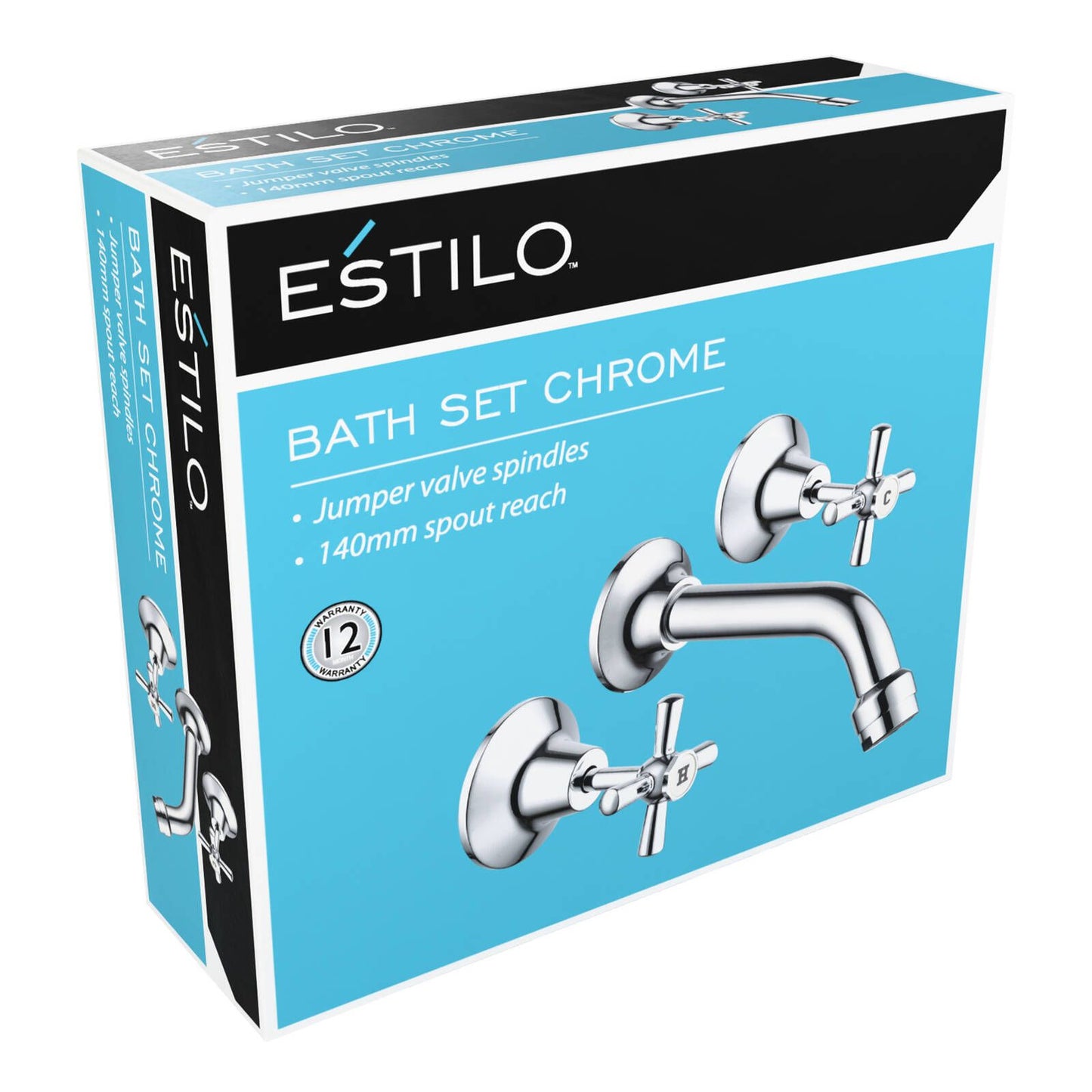 Estilo Chrome Bath Set - 140mm Spout