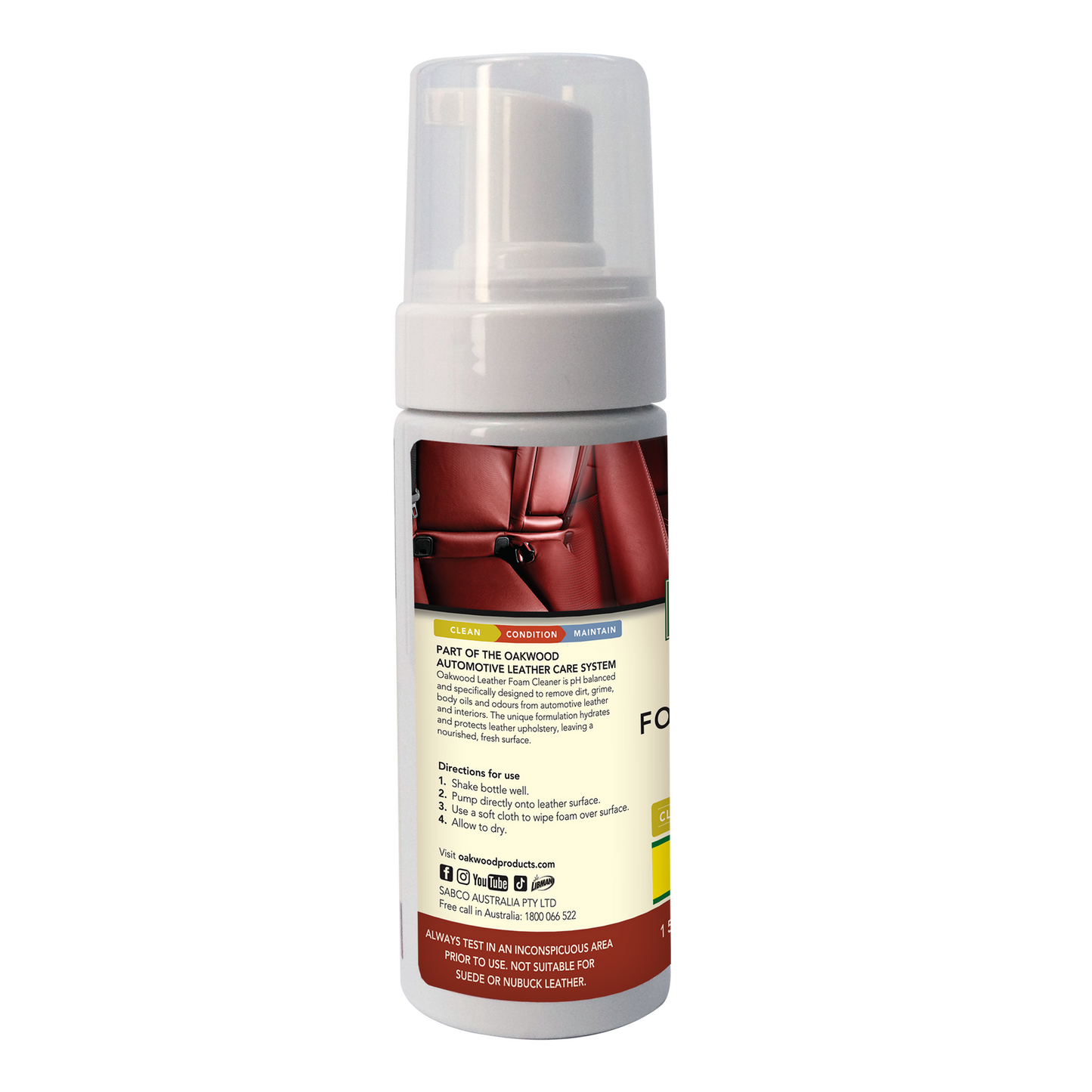 Oakwood Automotive Leather Foam Cleaner - 150ml