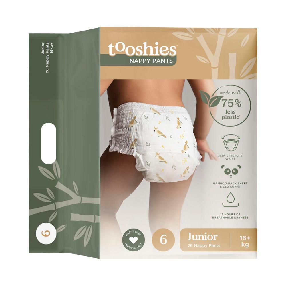Tooshies Eco Nappy Pants Size 6 Junior - 26 Pack
