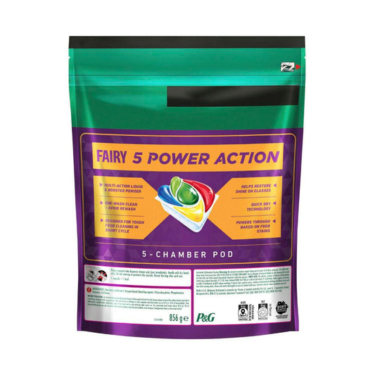 Fairy 5 Power Action Lemon Dishwashing Tablets - 52 Pack