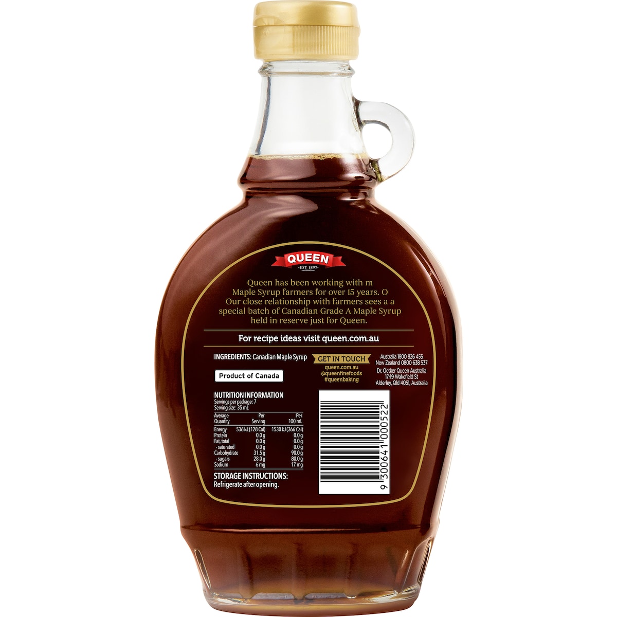 Queen Pure Maple Syrup 250ml