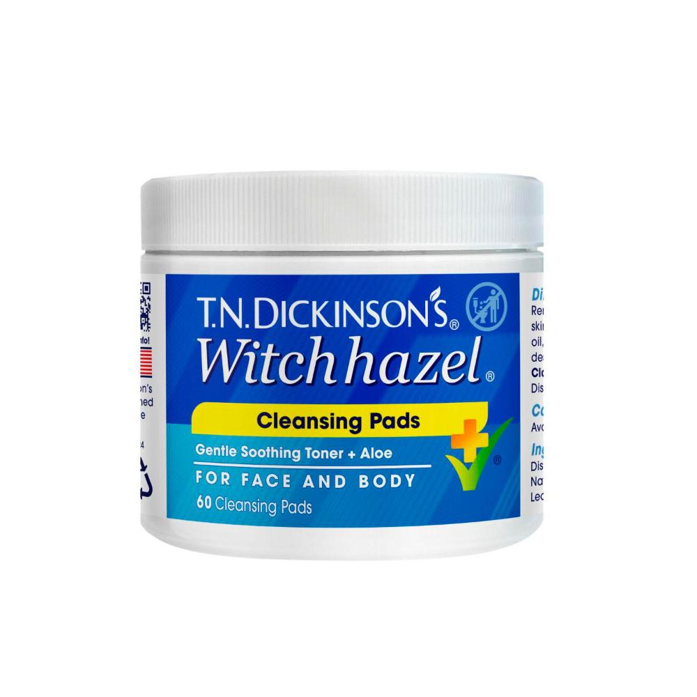 TN Dickinsons Witch Hazel Cleansing Pads - 60 Pack