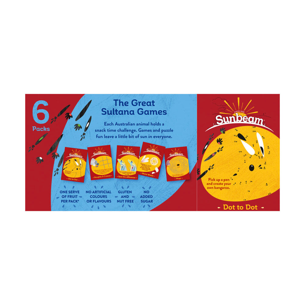 Sunbeam Sultanas Snack - 6 Pack