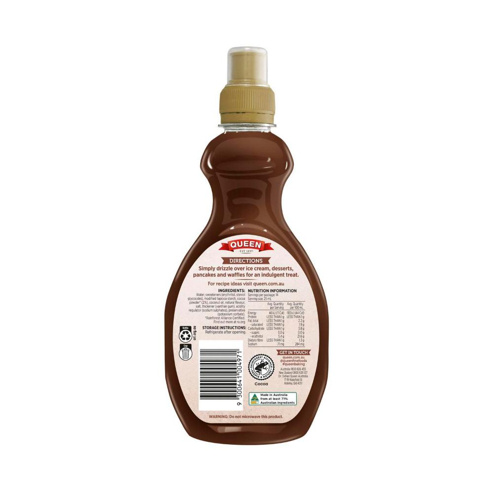 Queen Sugar Free Chocolate Fudge Topping - 355mL
