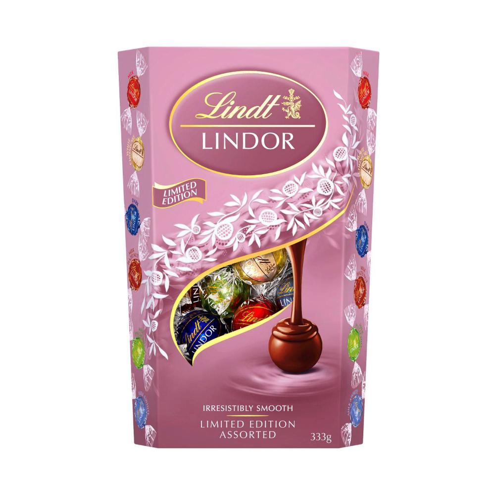 Lindt Lindor Pink Assorted Chocolate Limited Edition Cornet - 333g