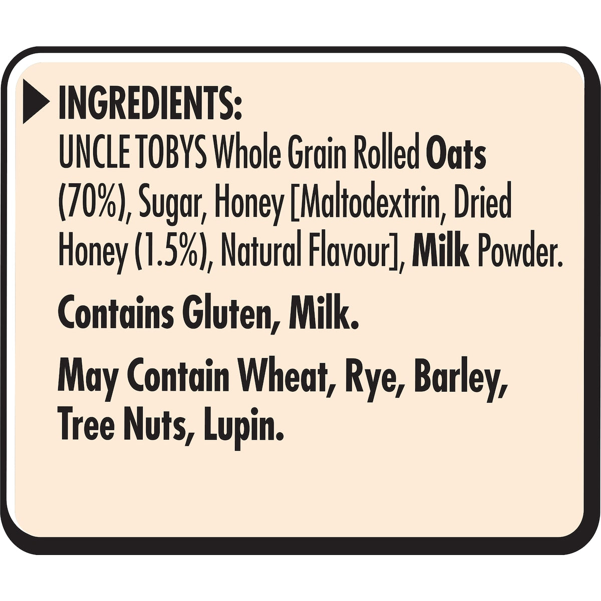 Uncle Tobys Oats Quick Sachets Big Bowl Creamy Honey Porridge 368g