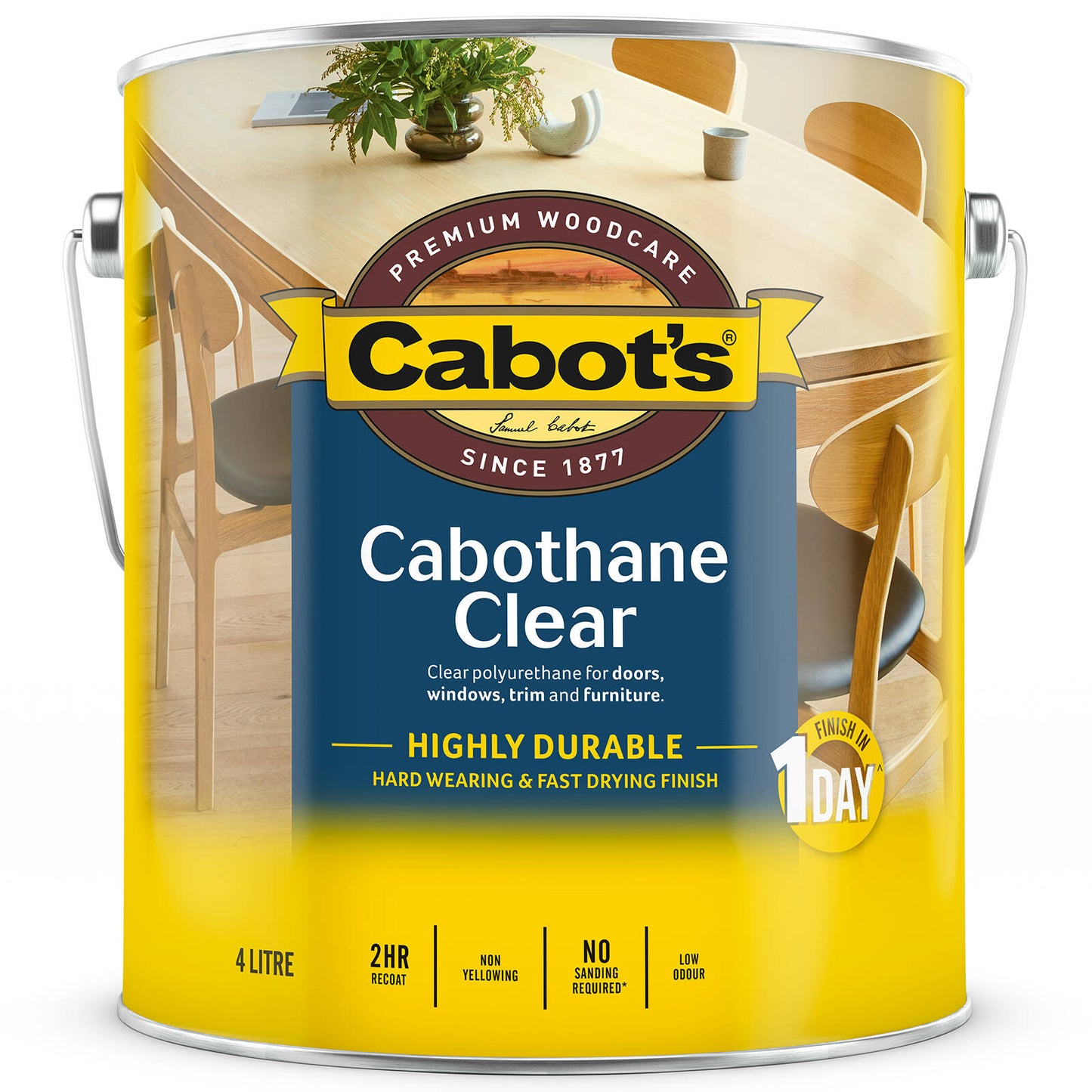 Cabot Matt Water Based Cabothane Clear Polyurethane - 4L