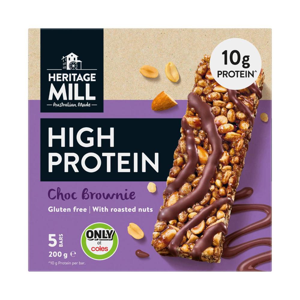 Heritage Mill High Protein Bars Choc Brownie - 200g