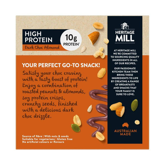 Heritage Mill High Protein Bars Dark Choc Almond - 200g