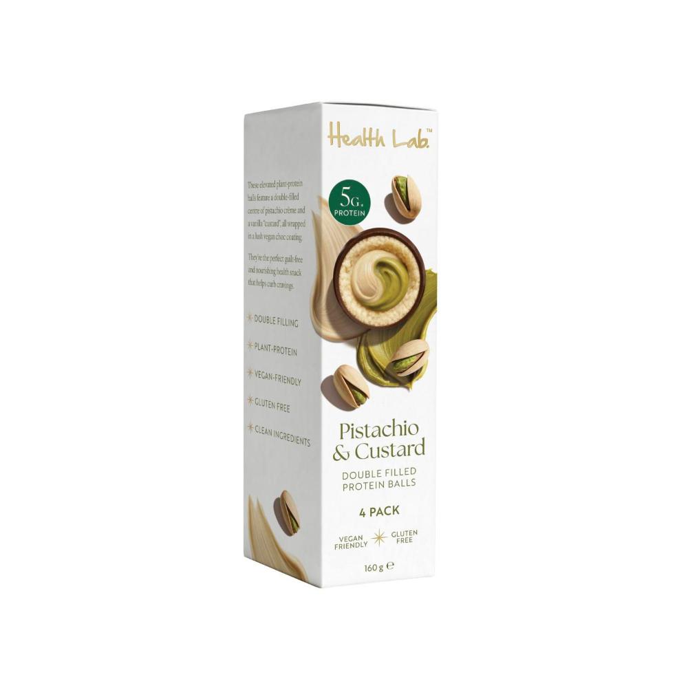 Health Lab Pistachio & Custard Double Filled Protein Balls 4x40g - 160g