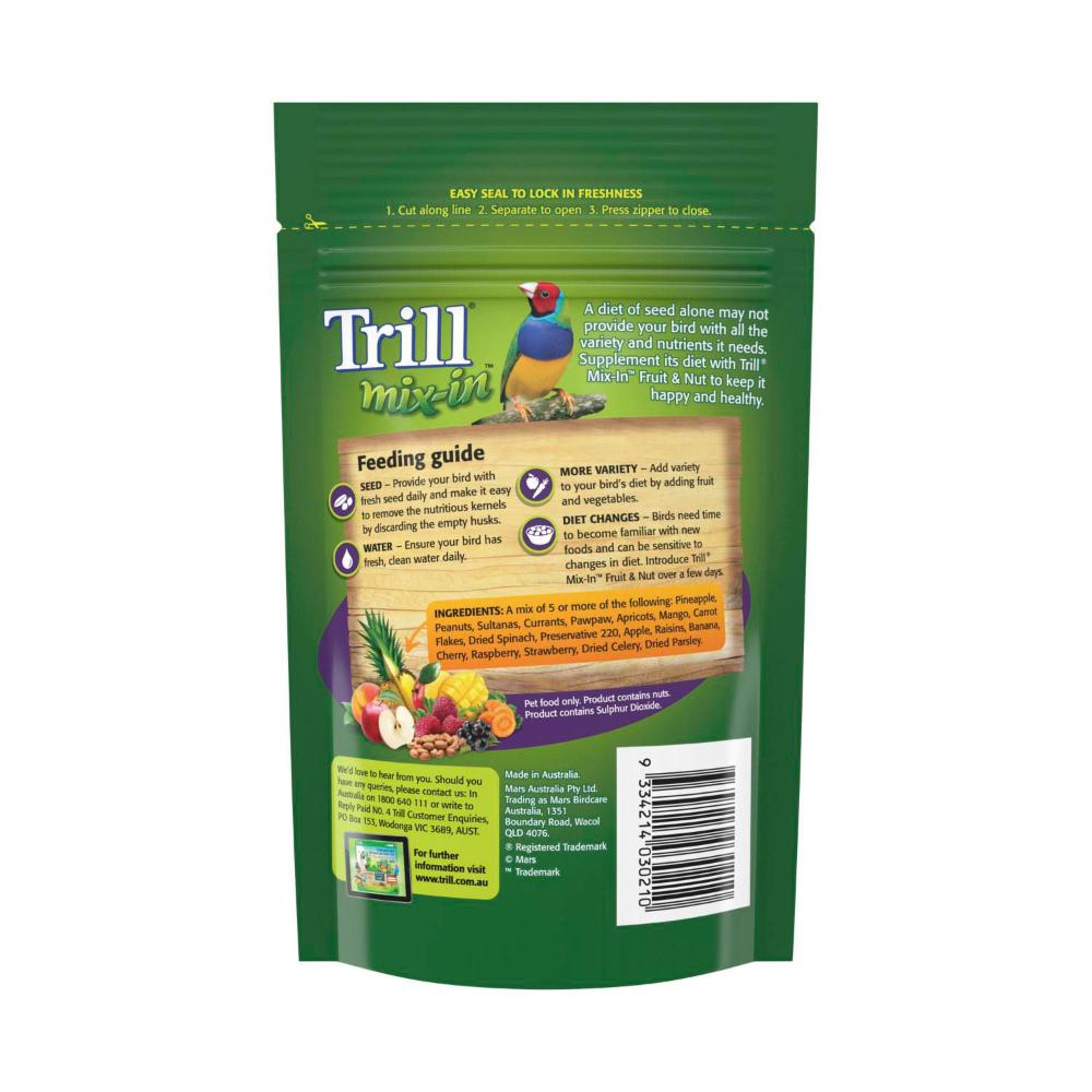 Trill Fruit & Nut Blend Bird Food - 200g