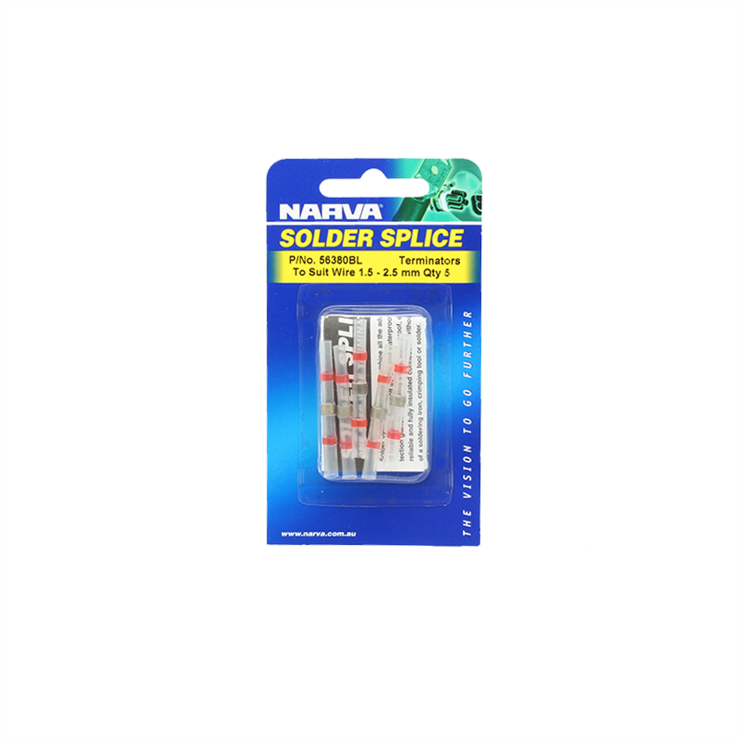 Narva Electrical Solder Splice Terminator - 1.5-2.5mm
