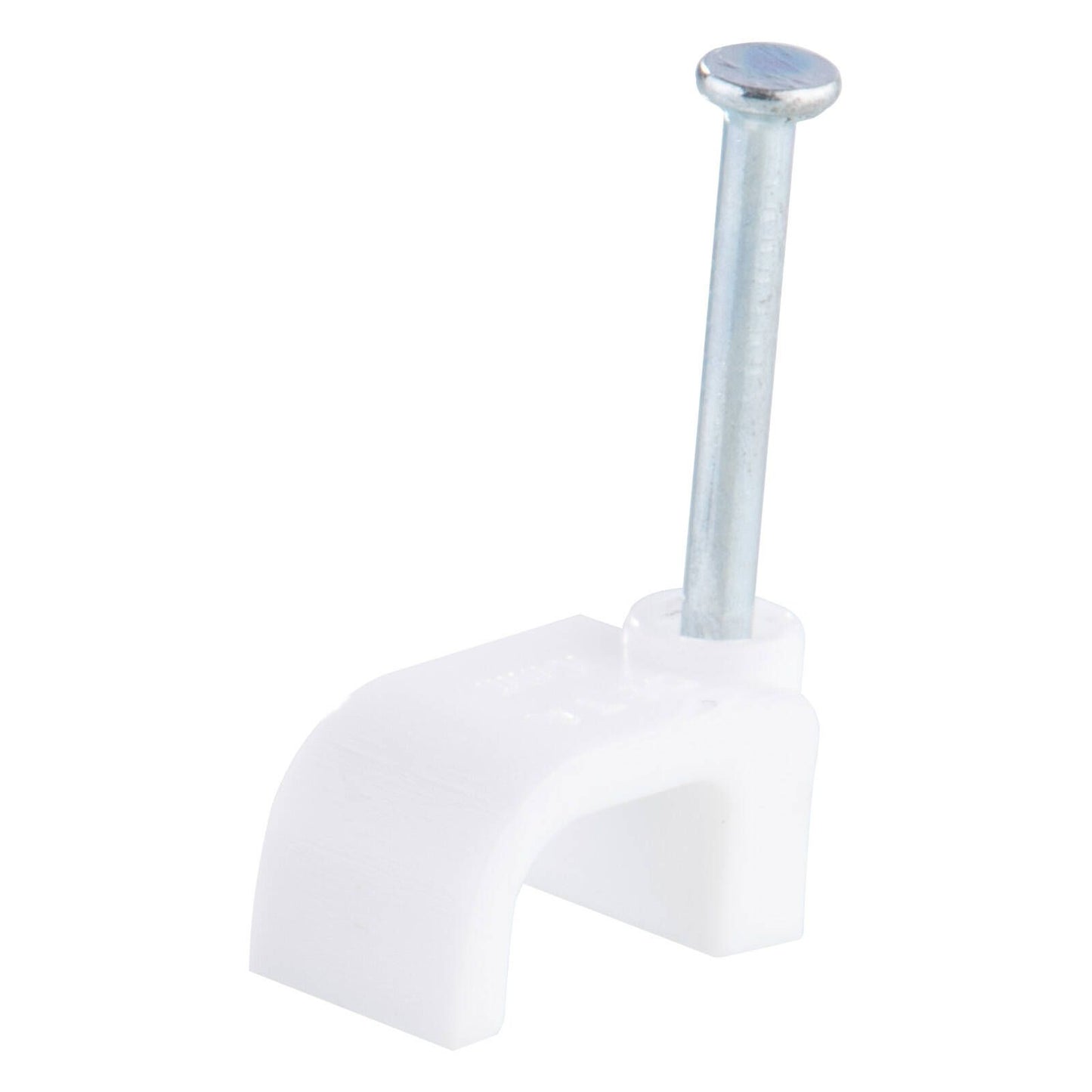 DETA 10mm White Flat Cable Clips - 20 Pack