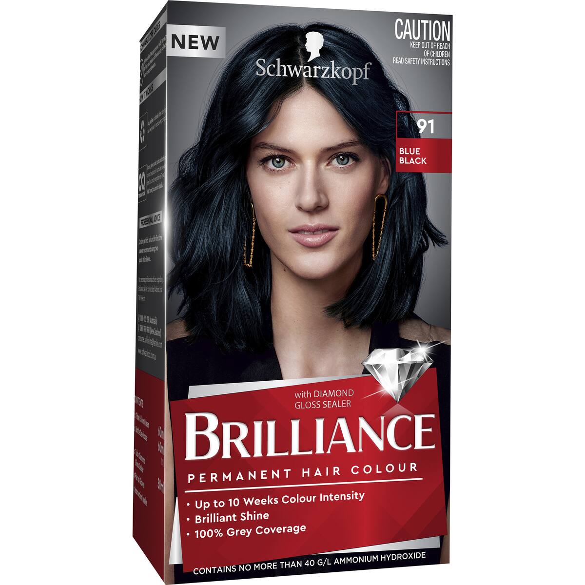 Schwarzkopf Brilliance Permanent Hair Colour Blue Black Each