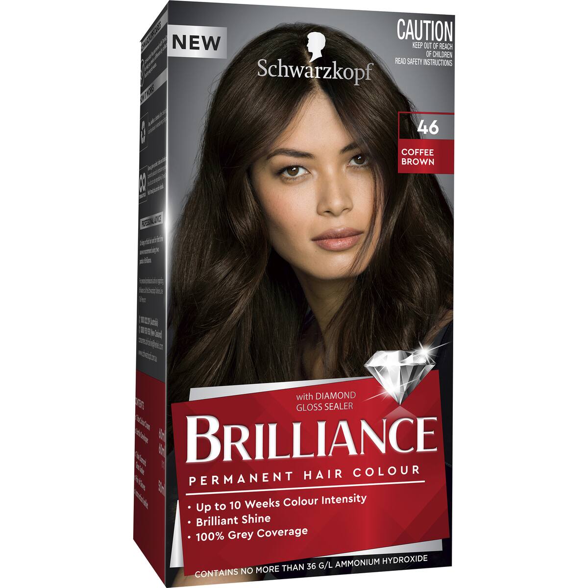 Schwarzkopf Brilliance Permanent Hair Colour Coffee Brown Each