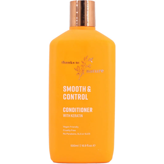 Thanks To Nature Smooth & Control Conditioner With Keratin For Frizzy Hair 500ml