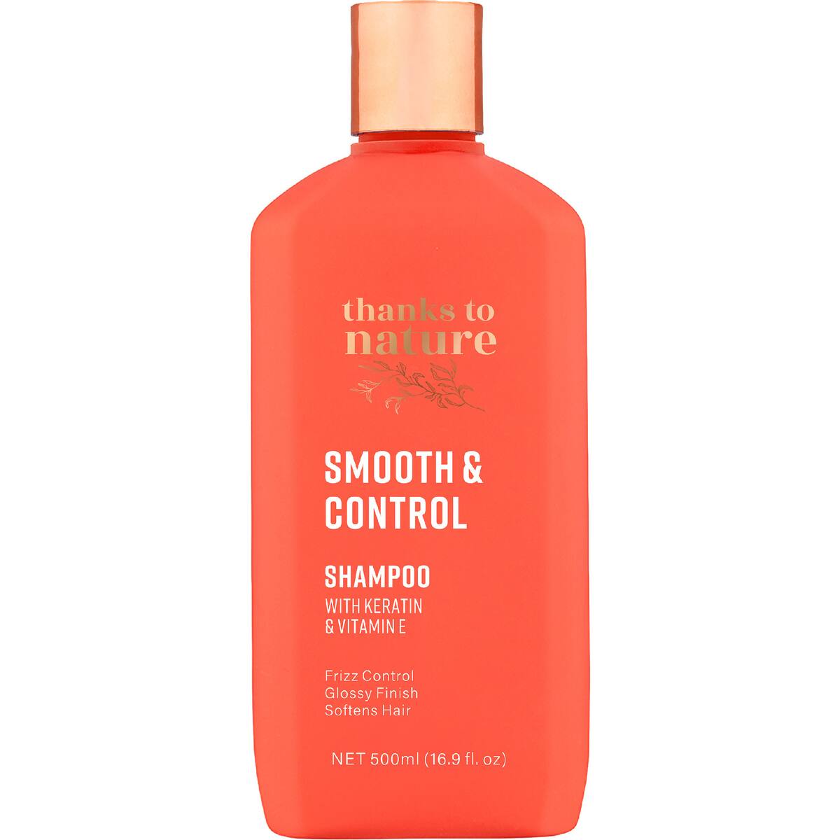 Thanks To Nature Smooth & Control Shampoo With Keratin For Frizzy Hair 500ml