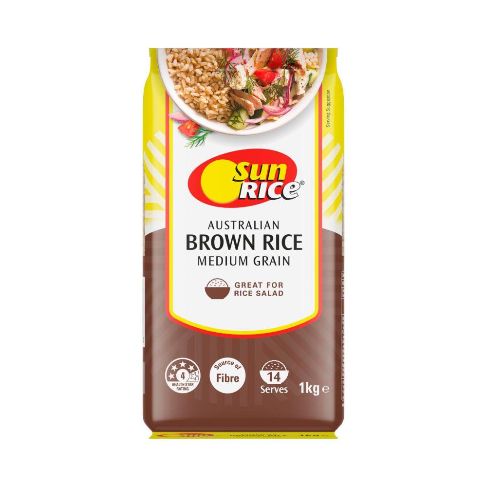 Sunrice Australian Medium Grain Brown Rice - 1kg