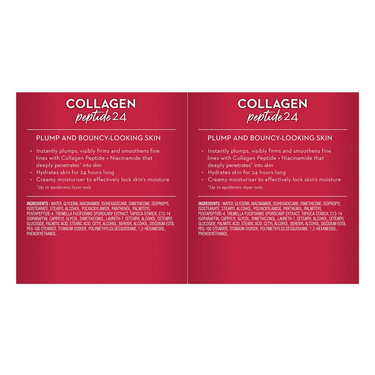 Olay Regenerist Collagen Peptide 24 Fragrance-Free Moisturiser 2 x 50g