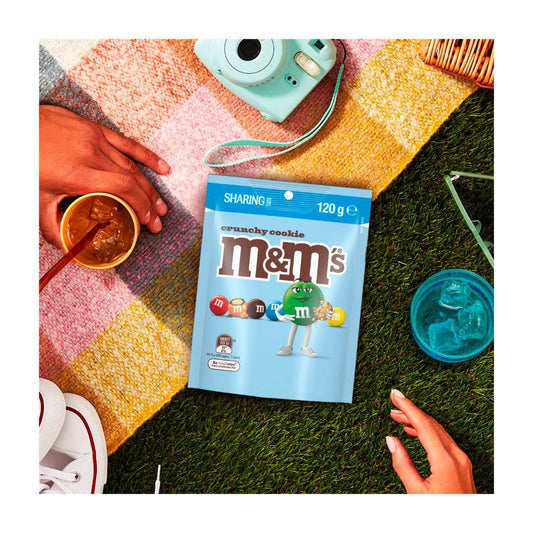 M&Ms Crunchy Cookie Milk Chocolate Snack Bag - 120g
