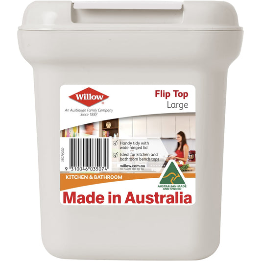 Willow Waste Bin Flip Top Tidy Large Each