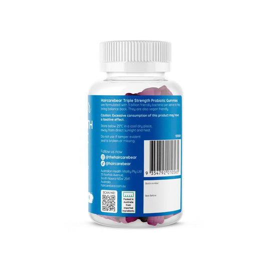 Haircarebear Triple Strength Probiotic Gummies - 50 Pack