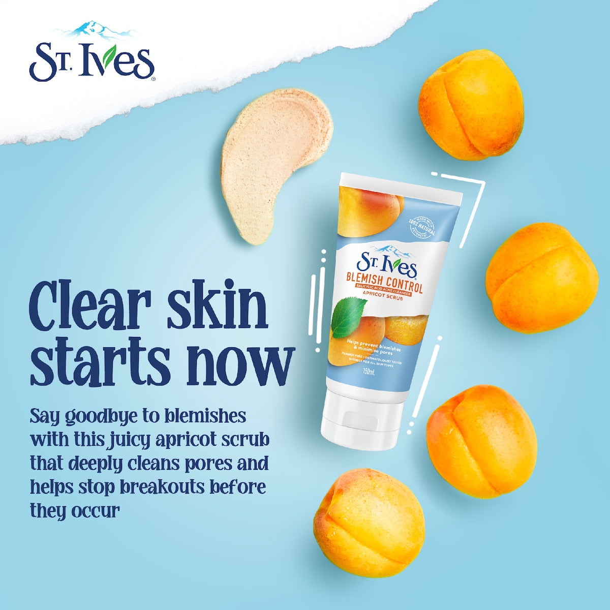St. Ives Apricot Facial Scrub Blemish Control 150ml