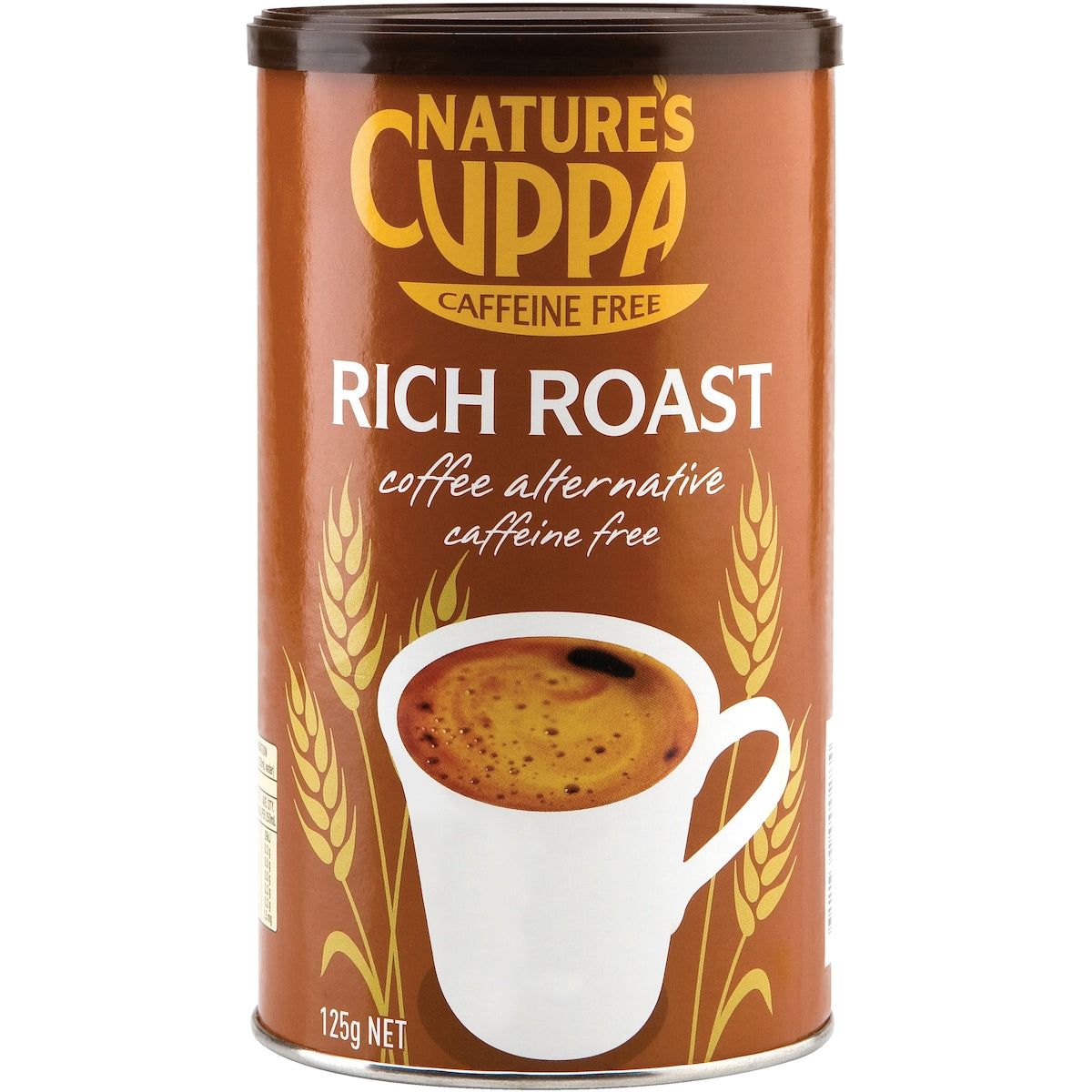 Natures Cuppa Rich Roast Coffee Alternative Tin Caffeine Free 125g