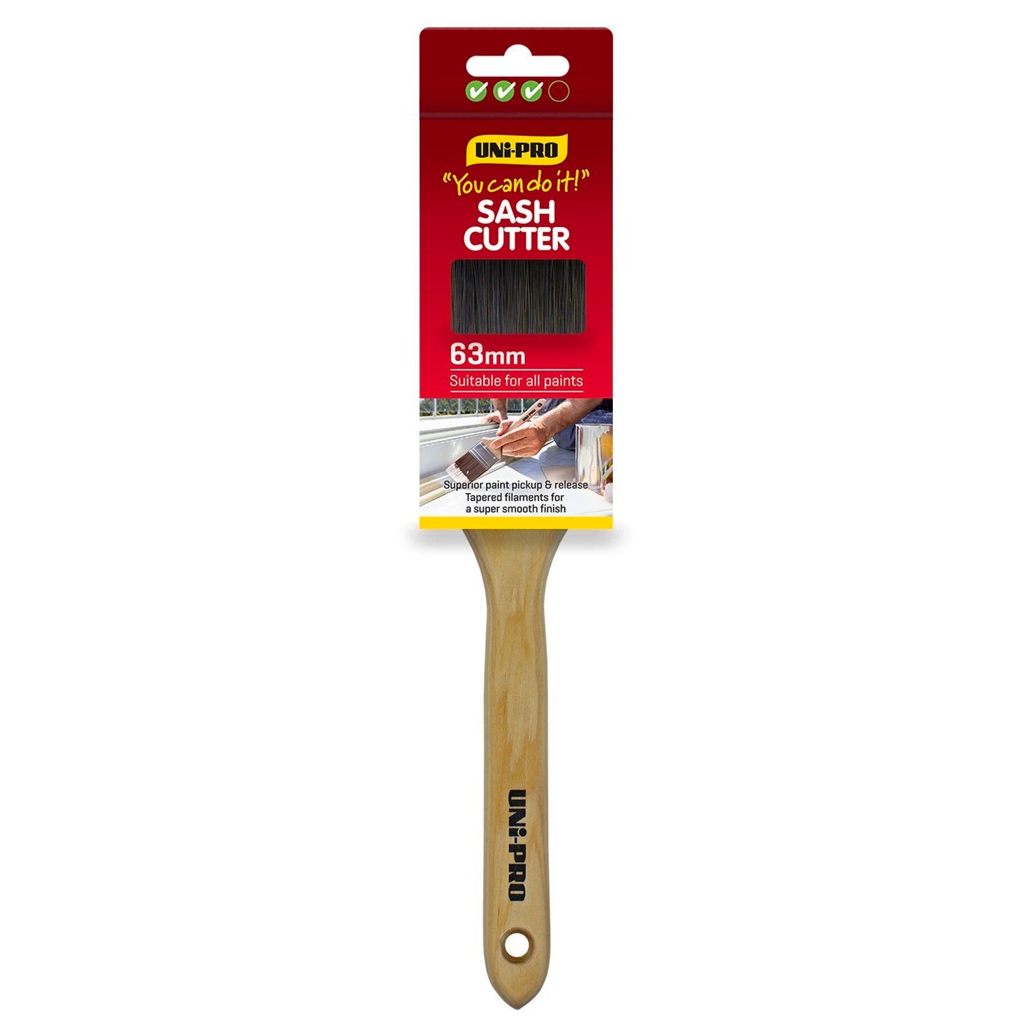 UNi-PRO Sash Cutter Paint Brush - 63mm
