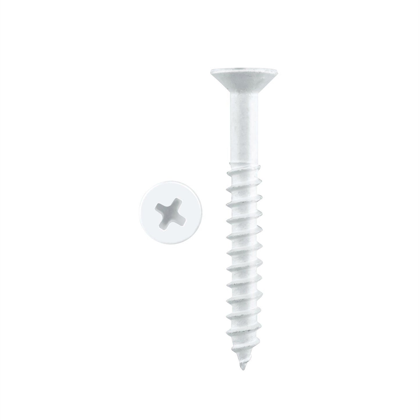 Pinnacle Countersunk Timber Screw - 5.0 x 40mm - White - 20 Pack