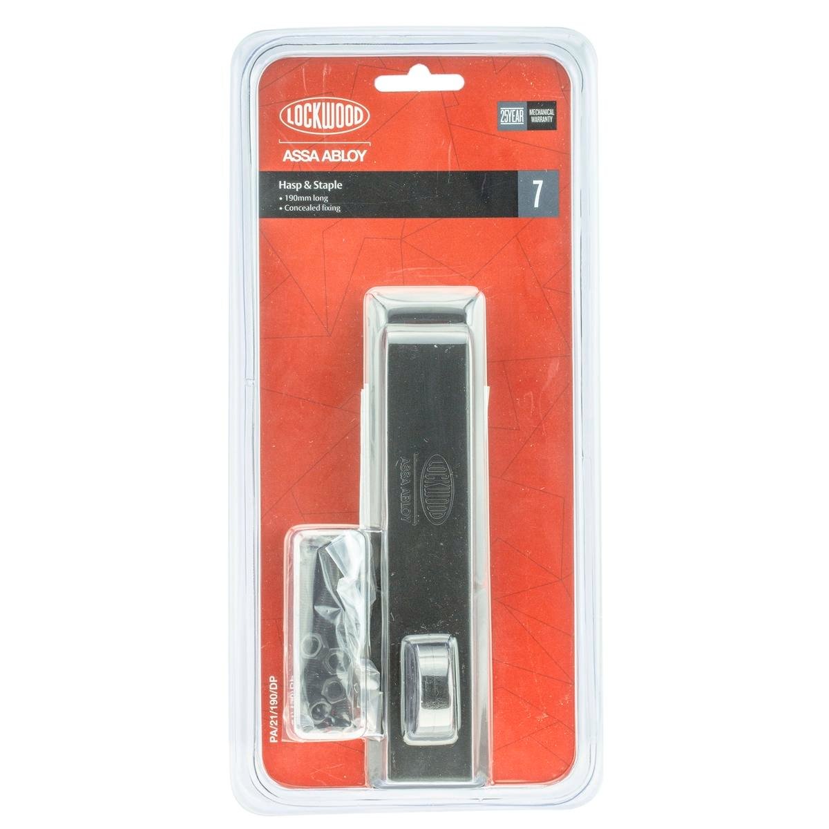 Lockwood Hasp and Staple 190mm Hardened Steel High Security