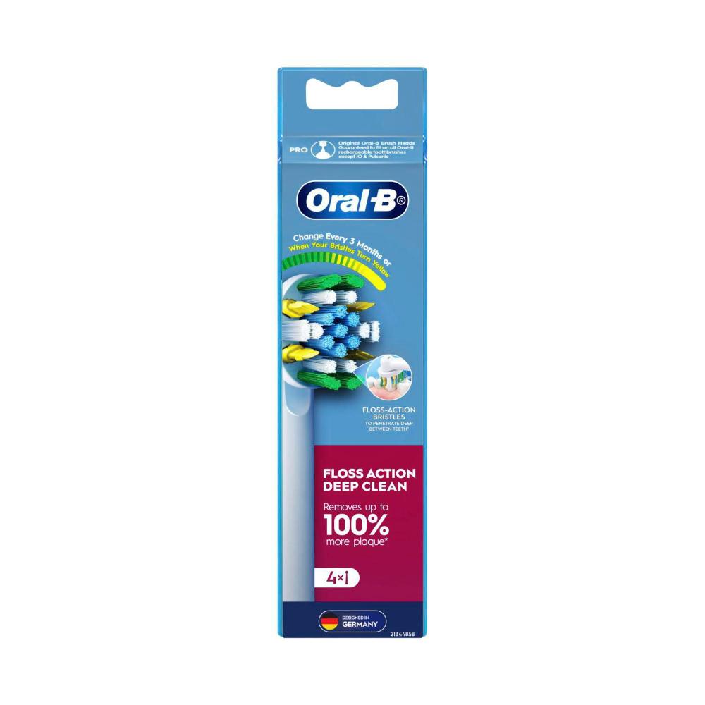 Oral B Floss Action Deep ean Refill Brush Heads - 4 Pack