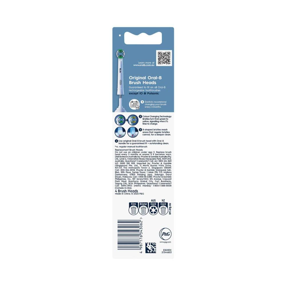 Oral B Everyday ean Refill Brush Heads - 4 Pack