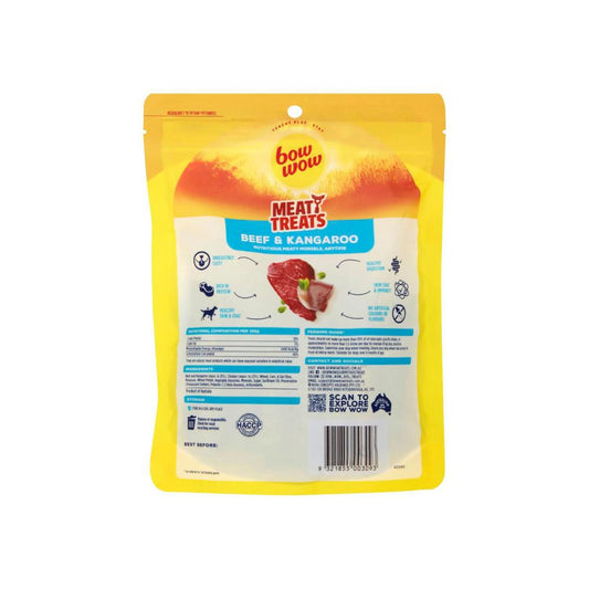 Bow Wow Meaty Dog Treats Beef & Kangaroo - 400g