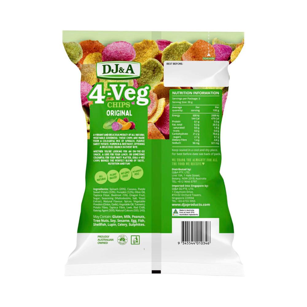 DJ&A 4 Veg Chips Original - 90g