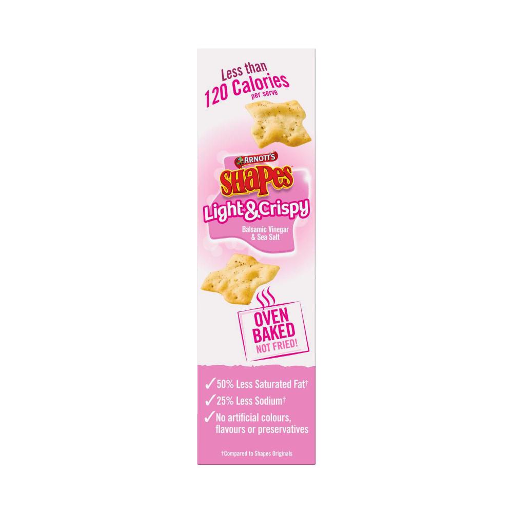 Arnotts Shapes Light & Crispy Salt & Vinegar - 120 GRAM