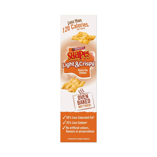 Arnotts Shapes Light & Crispy Honey Soy & Chic - 120 GRAM