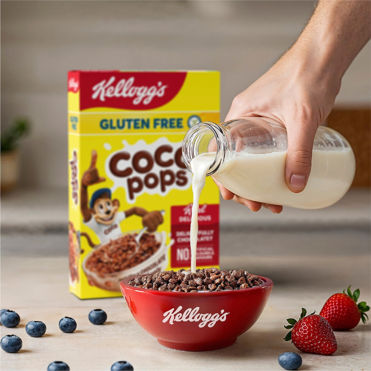 Kelloggs Gluten Free Coco Pops Breakfast Cereal 390g