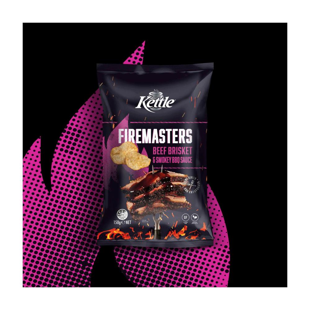 Kettle Firemasters Potato Chips Beef Brisket & Smokey BBQ Sauce - 150g